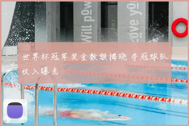 世界杯冠军奖金数额揭晓 夺冠球队收入曝光